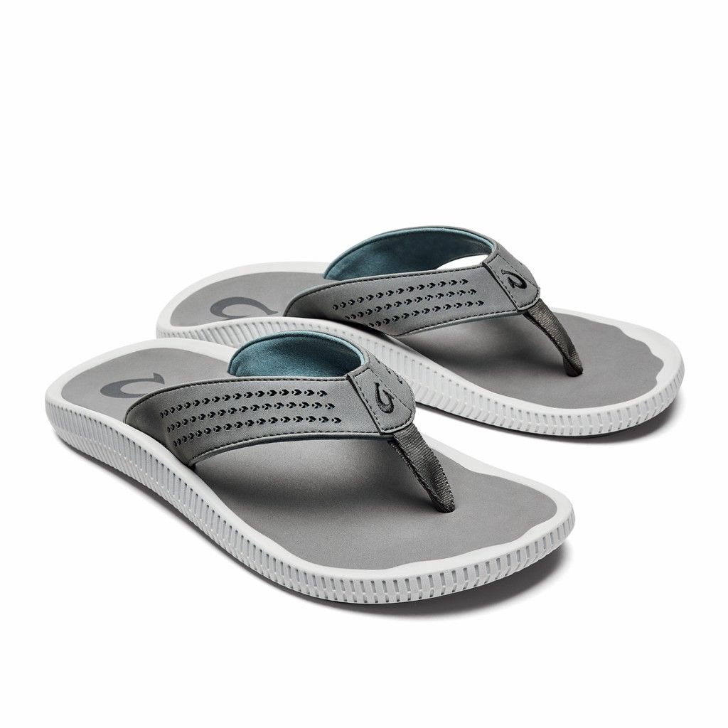 Olukai Men's Ulele Flip Flop - Stone US725-693